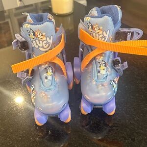 Bluey Kids Blue and Orange Adjustable Roller Skates